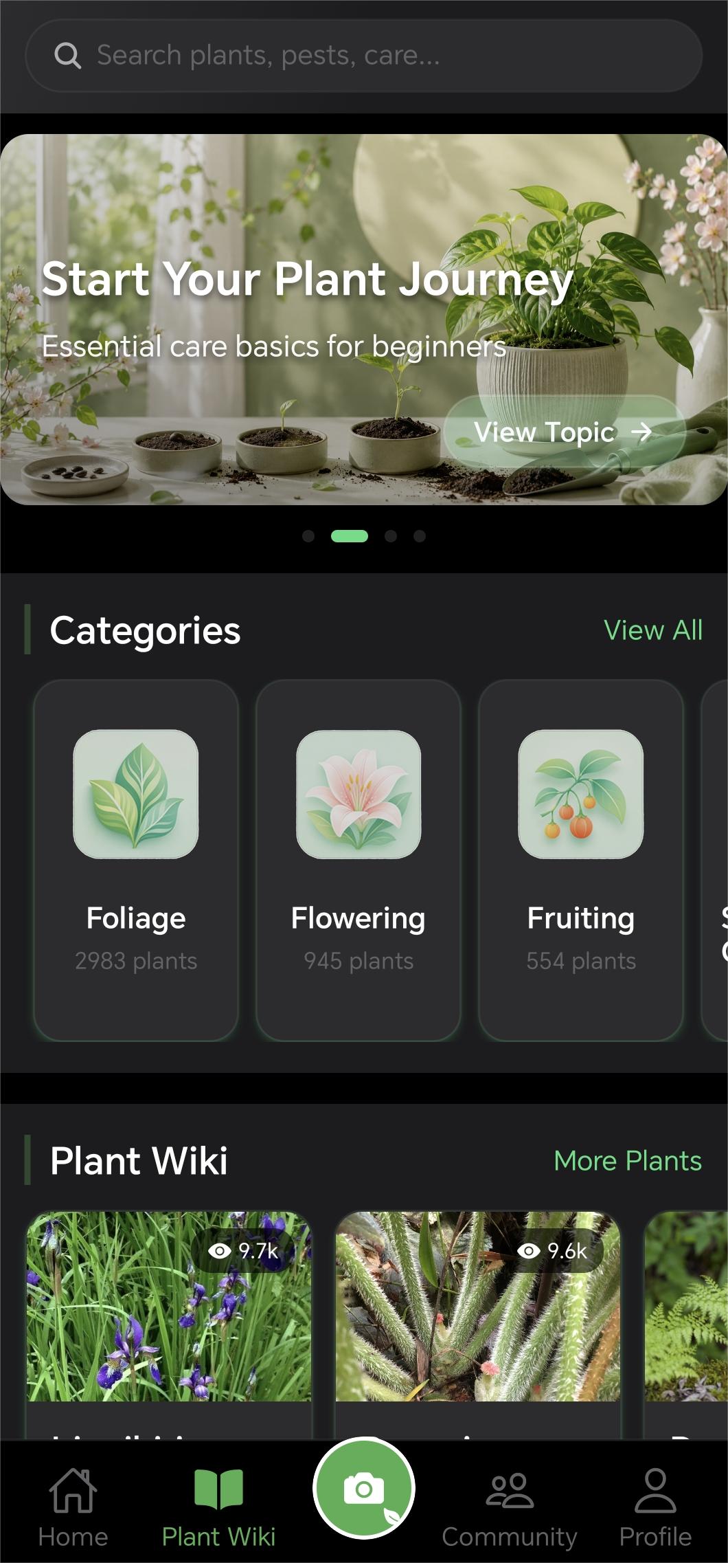 FoliagePal care tasks